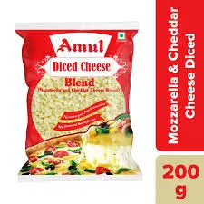 AMUL DICED CHEESE BLEND 200 GM